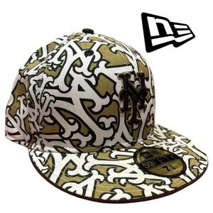 New Era VINTAGE New‎ York Mets Logo 59 Fifty Hat - Size 7 3/8